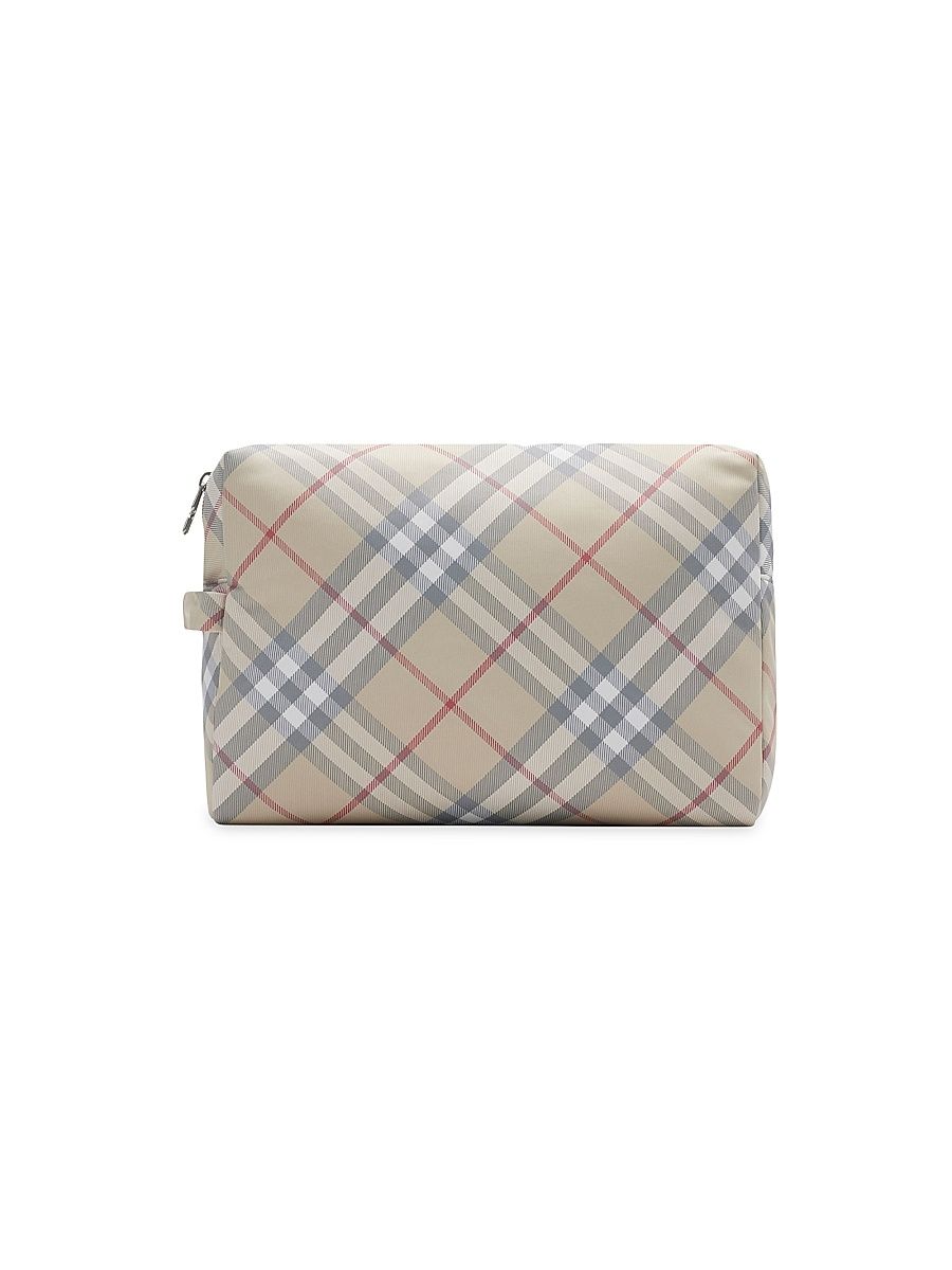 Check Diaper Pouch - Pale Stone Check