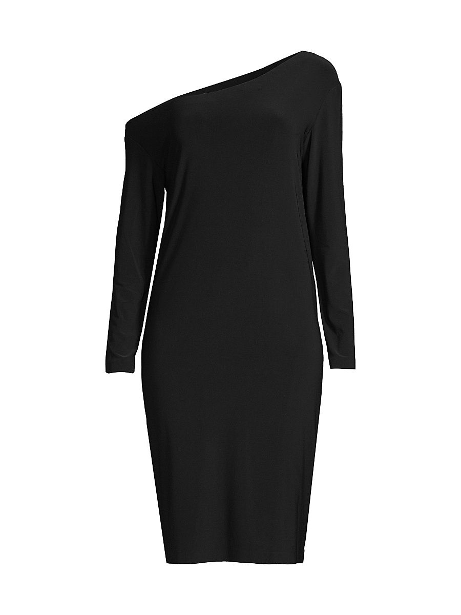 Women's Drop Shoulder Jersey Dress - Black - Size Small