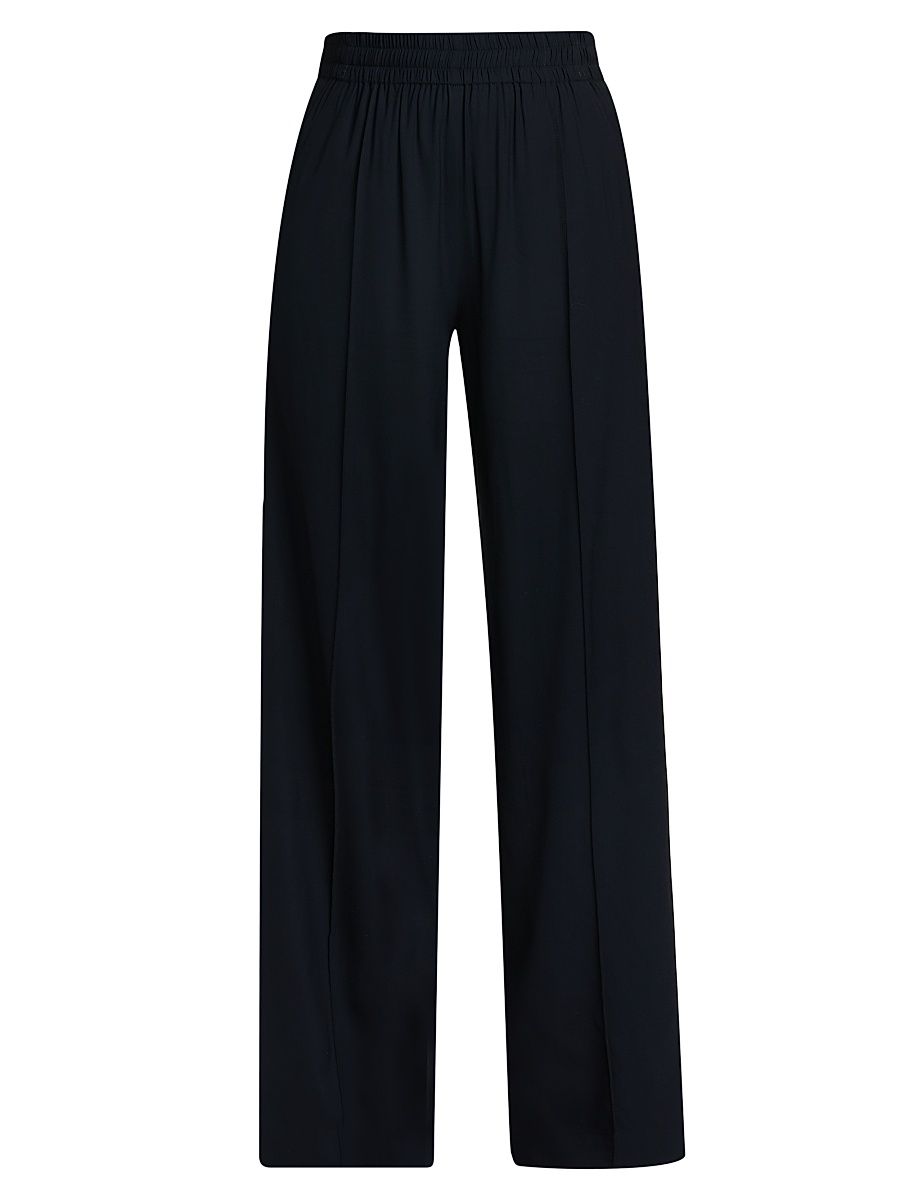 Women's Travis Wool High-Rise Wide-Leg Pants - Maritime Navy - Size XL