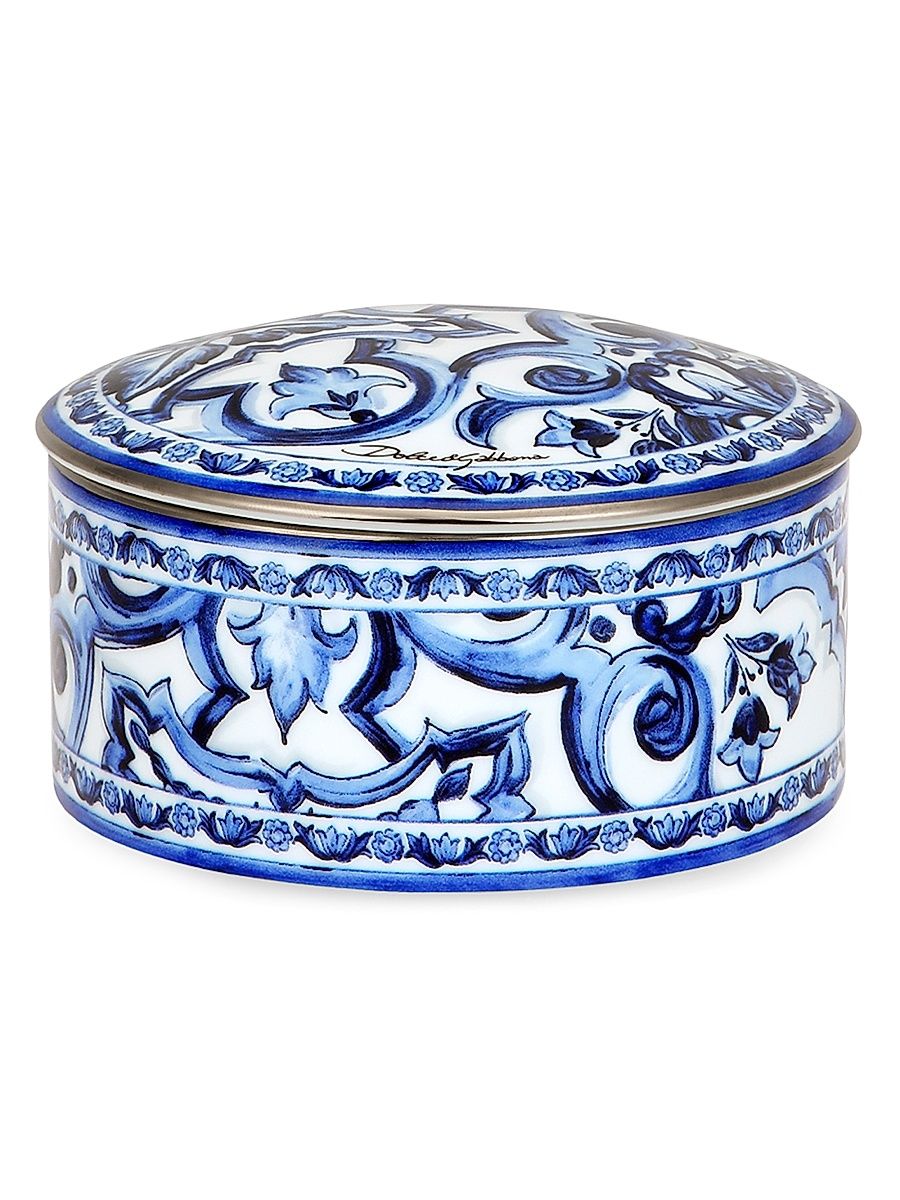 Blu Mediterraneo Round Porcelain Box