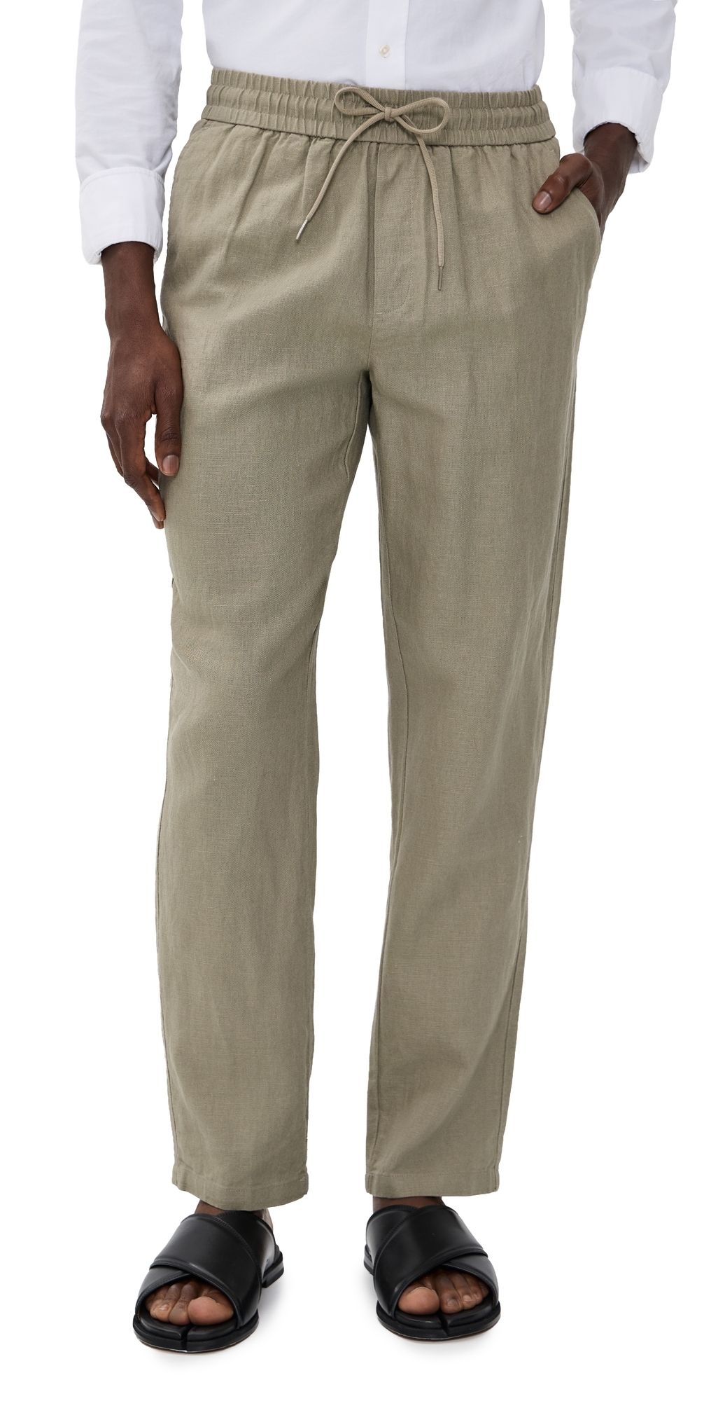 Les Deux Patrick Linen Pants Laurel Oak Sand XXL