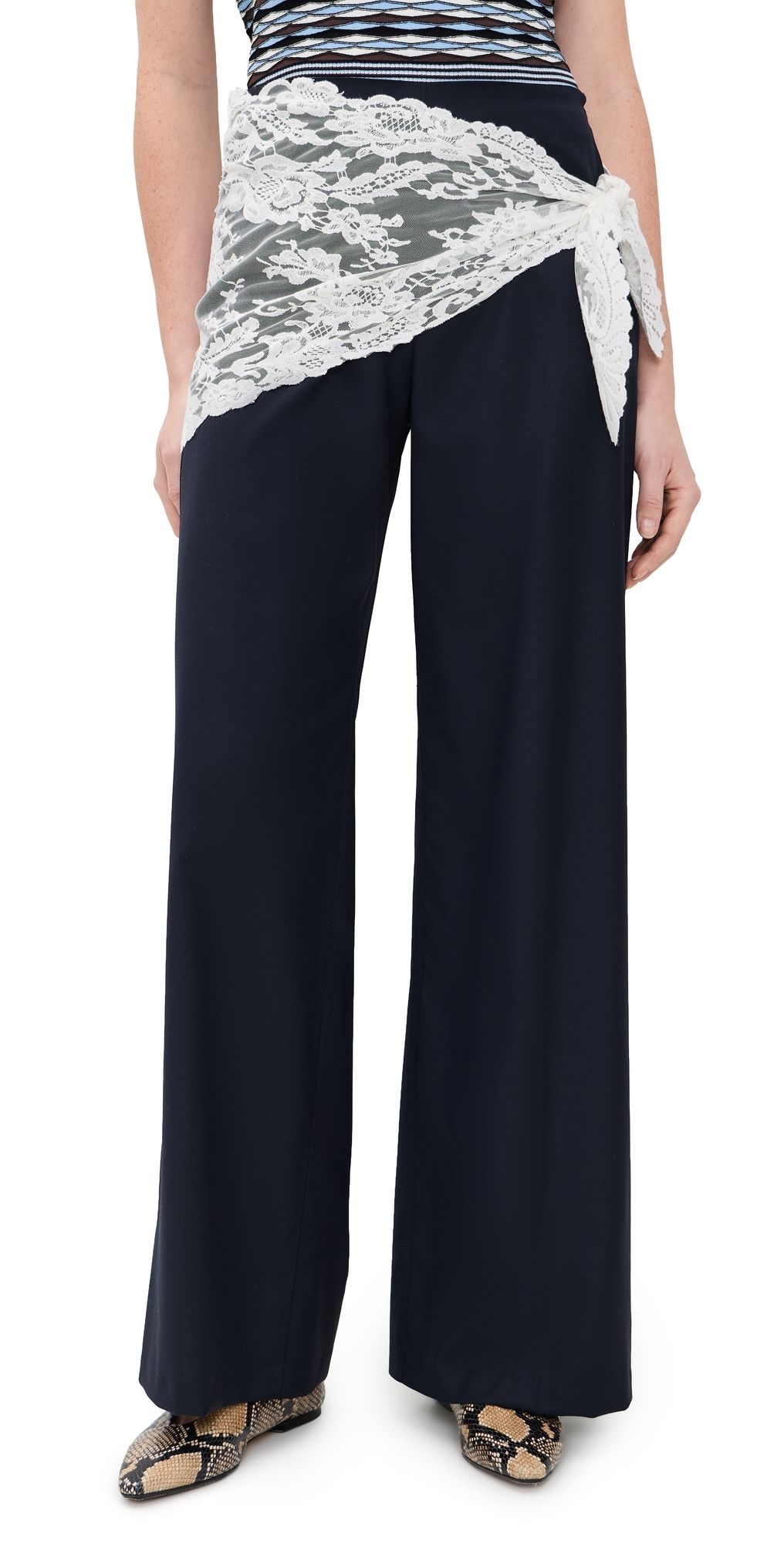 Sea Fiora Tropical Wool Trousers Navy 2