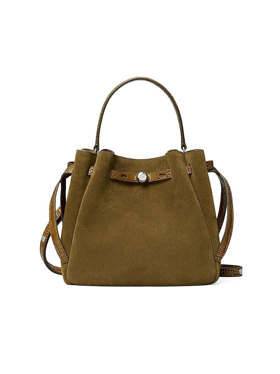 Women's Romy Suede Bucket Bag - Deep Olive