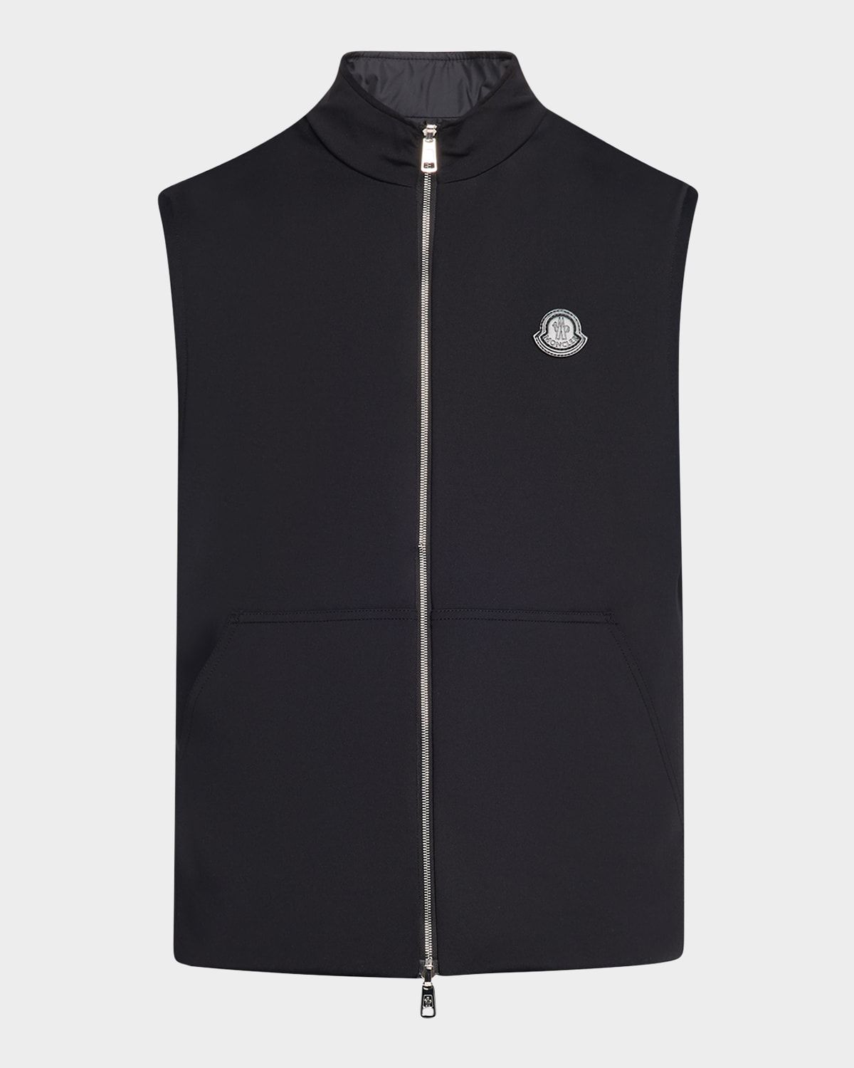 Men & apos;s Full-Zip Leather-Emblem Vest