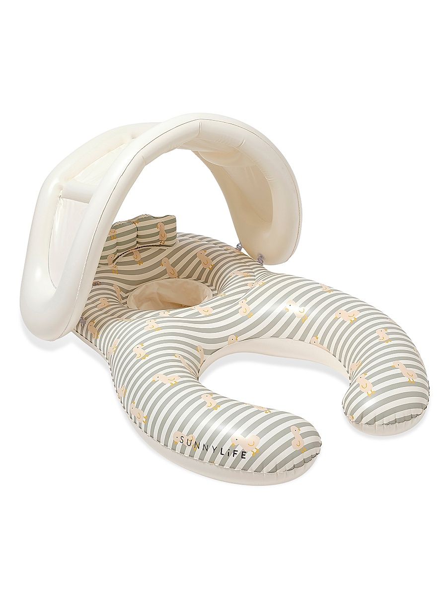Float Together Duck Sage Striped Baby Seat