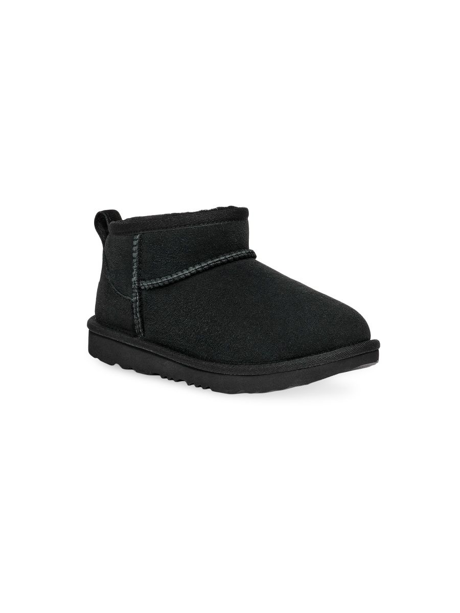 UGG Unisex Little Kid's & Kid's Classic Ultra Mini Boots - Black - Size 6 (Child)