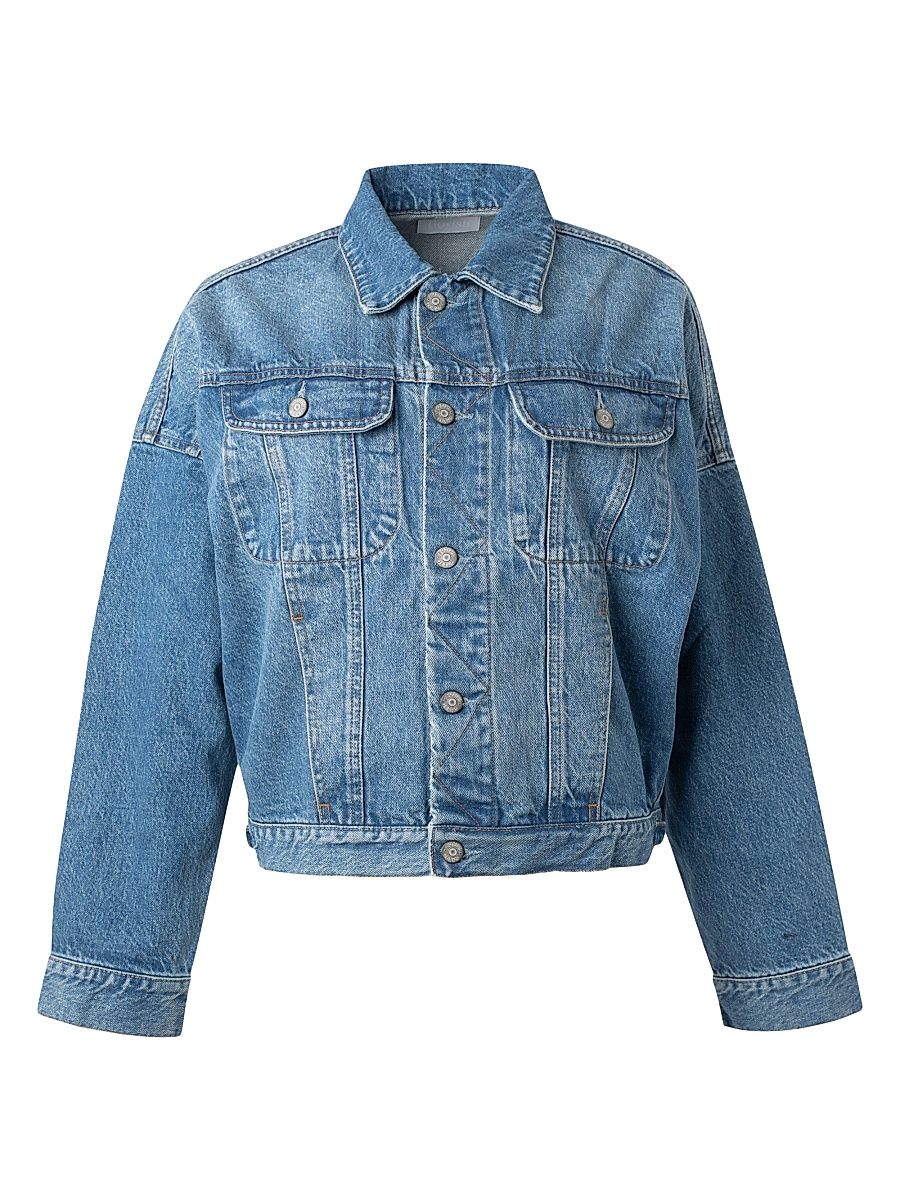 Women's The Ryder Retro Oversized Denim Jacket - Risky Business - Size Small