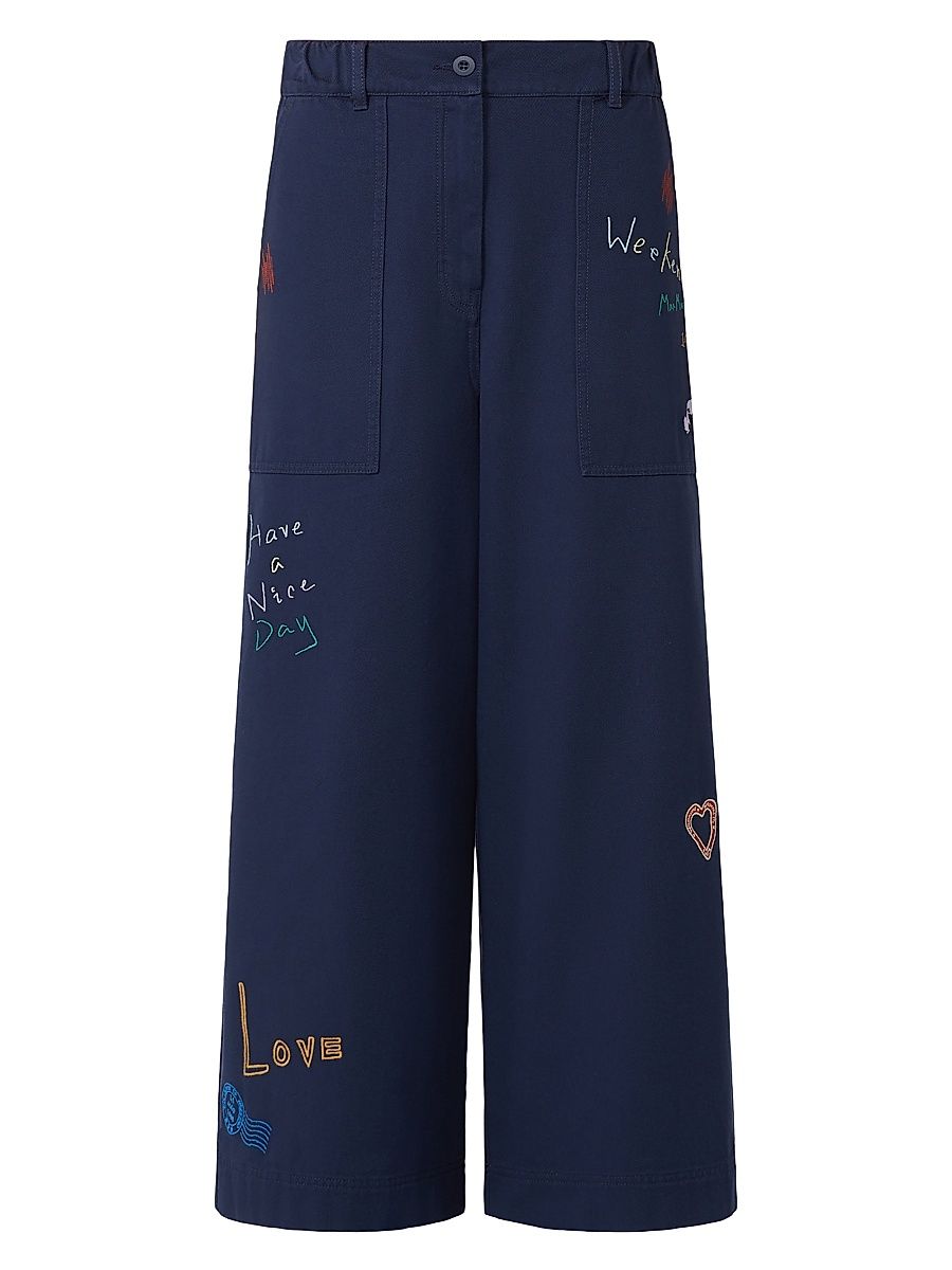 Women's Cotton Drill Trousers - Ultramarine - Size 14