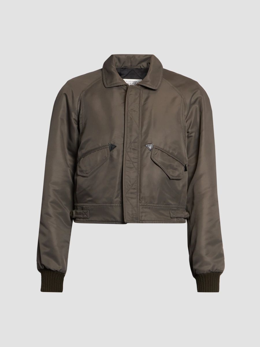 Women's Nylon Grommet Jacket - Dark Grey - Size 6