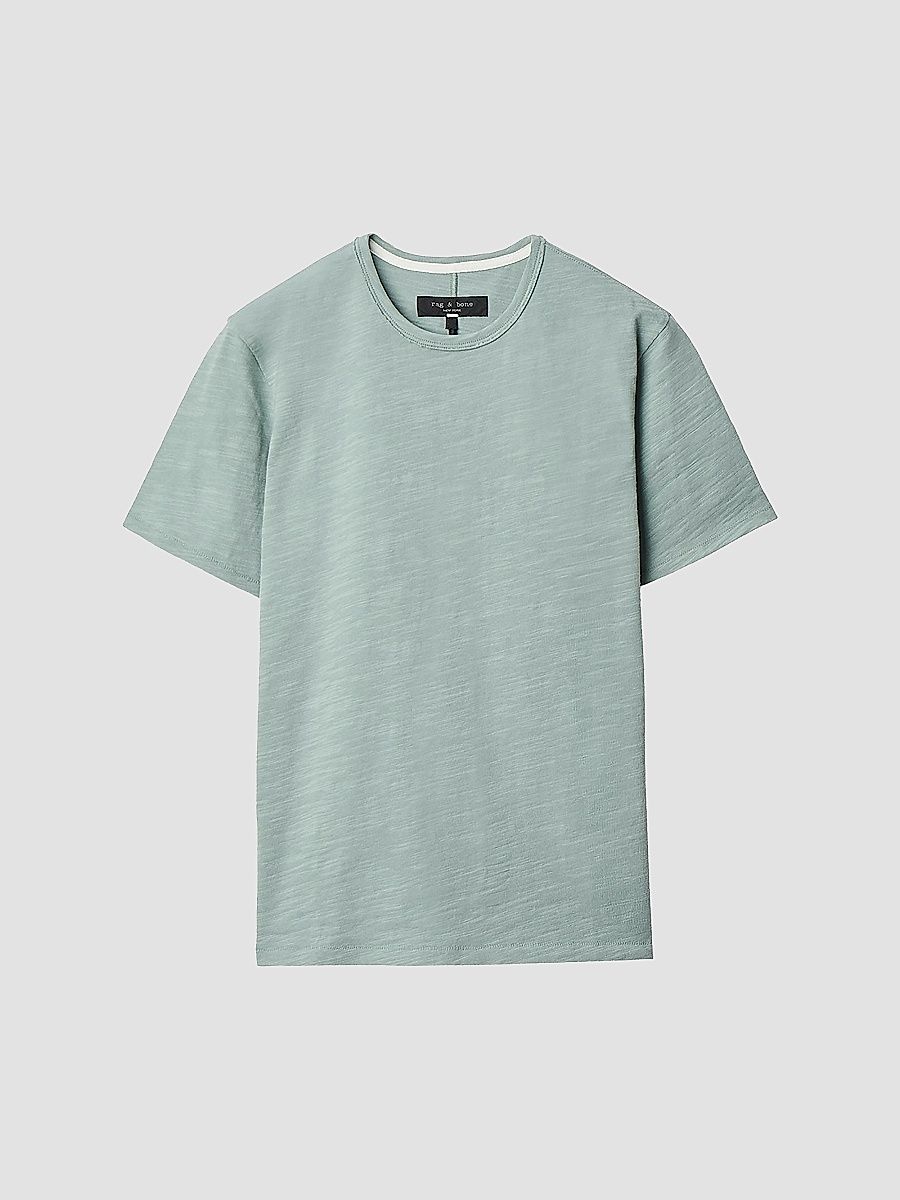rag & bone Men's Flame Cotton T-Shirt - Blue Grey - Size XXL