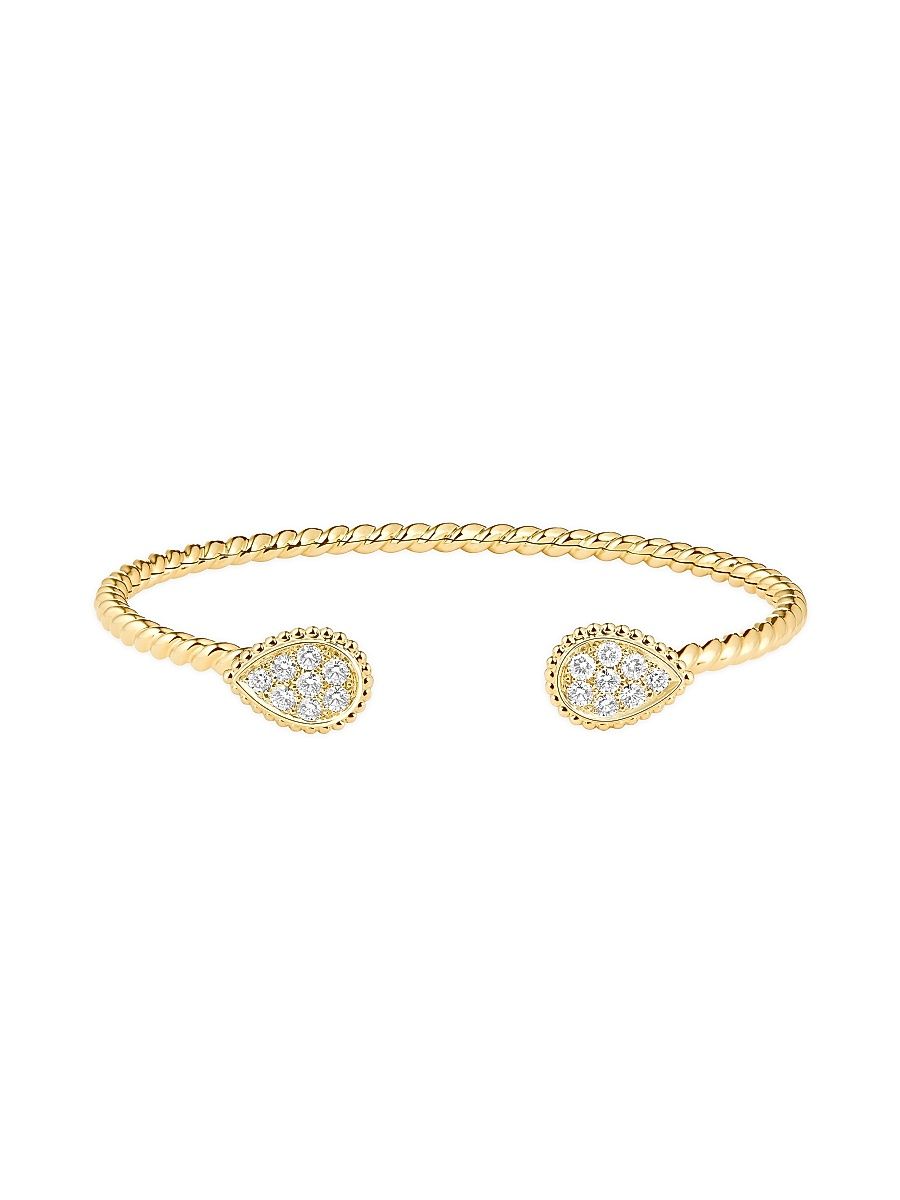 Women's Serpent Bohème 18K Yellow Gold & 0.64 TCW Diamond Cuff