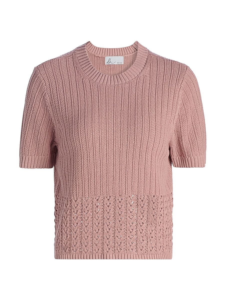 Women's Khai Linen-Blend Top - Dusty Rose - Size Large