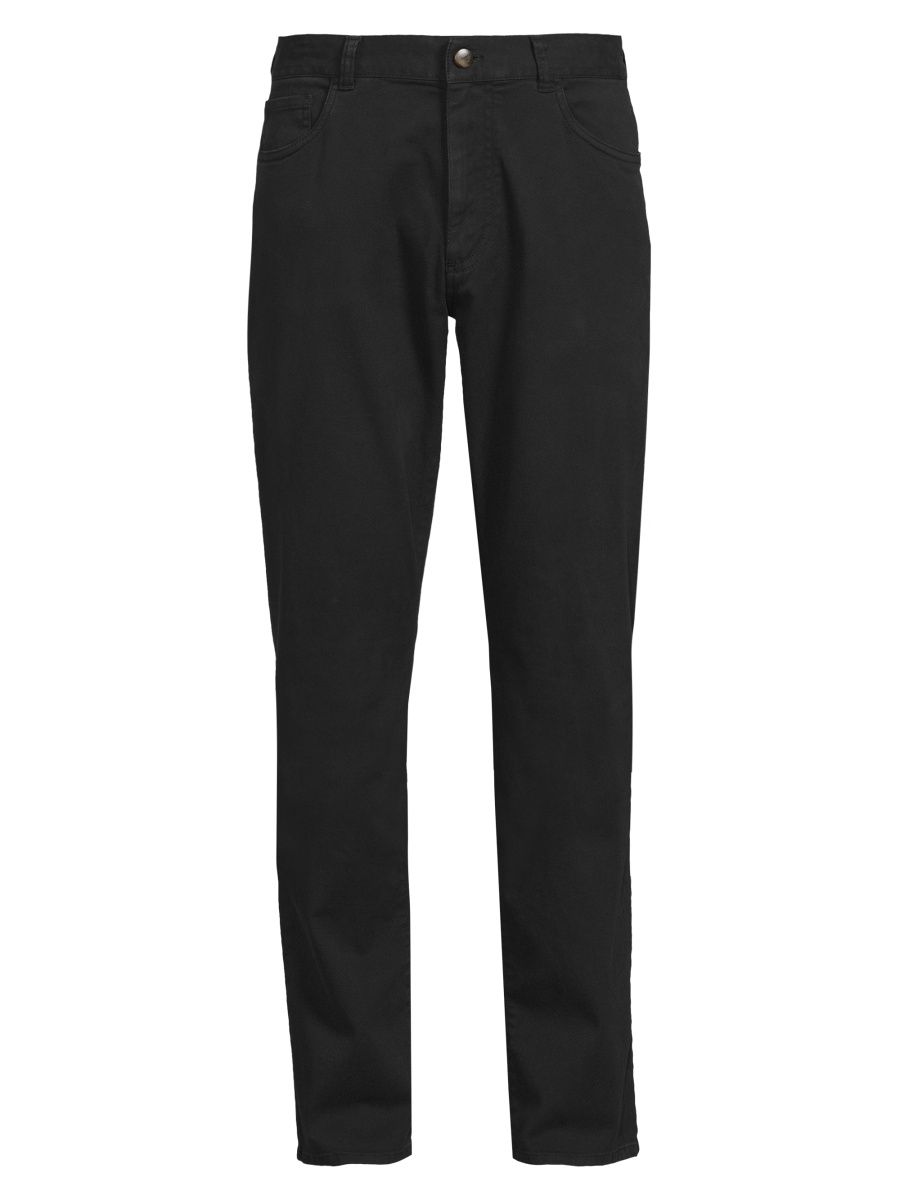 Canali Men's Garment-Dyed Five-Pocket Pants - Black - Size 36