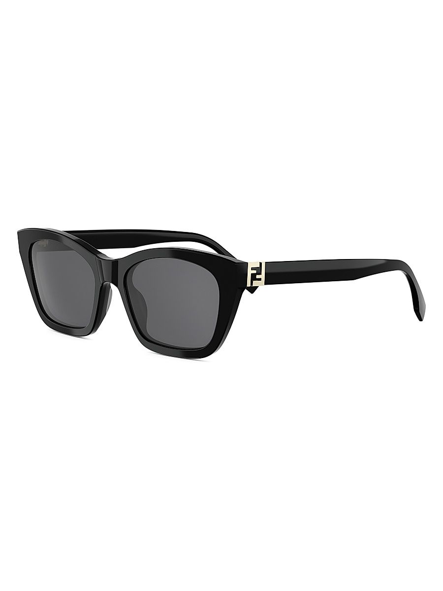 Women's 54MM Rectangular Sunglasses - Black