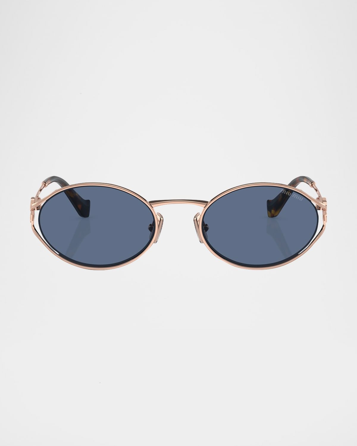 Cut-Out Metal & Plastic Oval Sunglasses