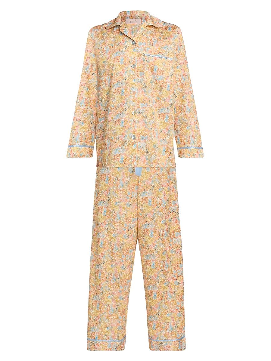 Women's Carly Floral Pajamas - Honey Yellow - Size XL