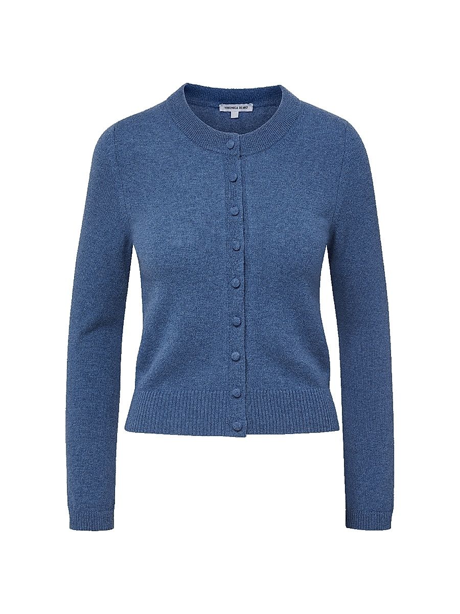 Women's Daro Cashmere Cardigan - Blue Coast Melange - Size XL