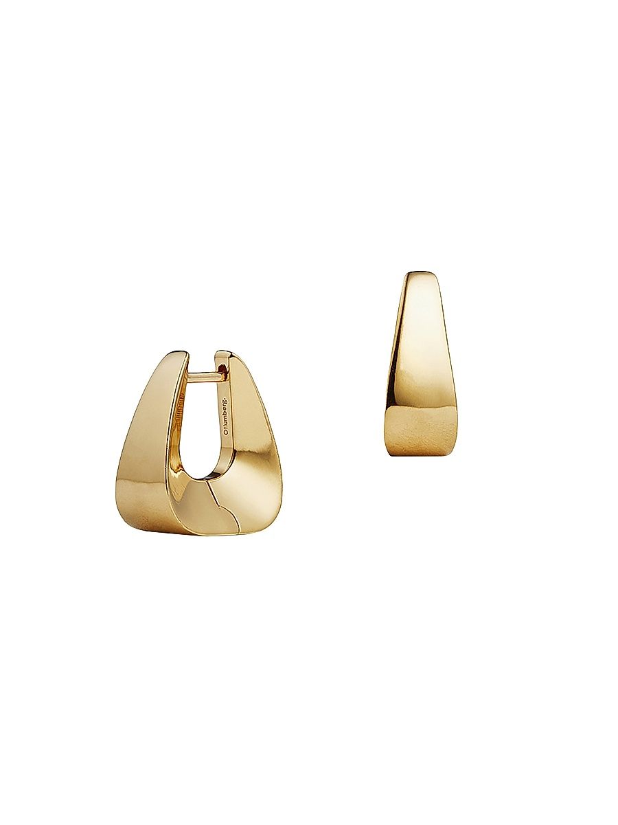 Women's Delta 14K-Yellow-Gold Vermeil Hoop Earrings - Gold Vermeil