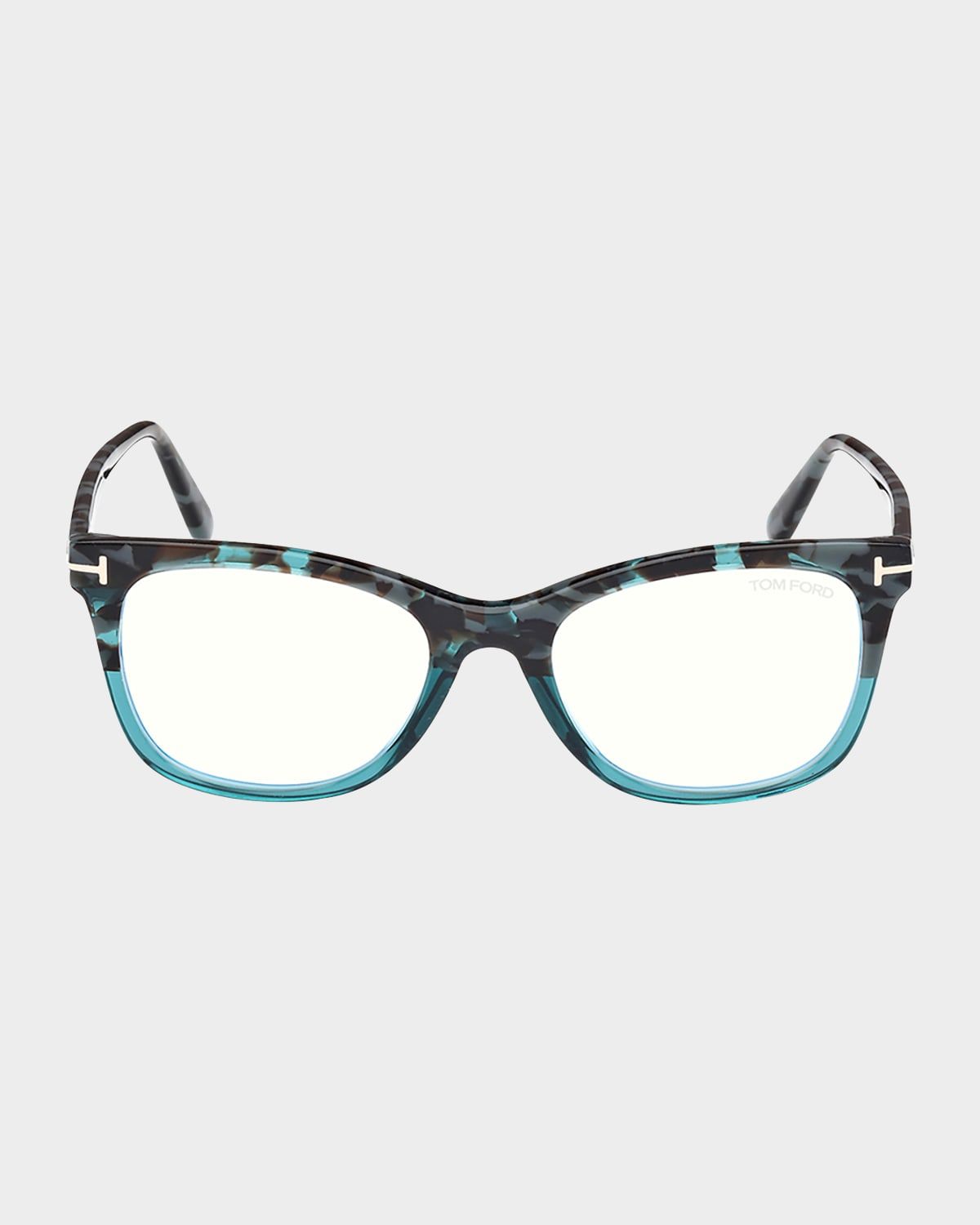 Square Acetate Blue Block Glasses