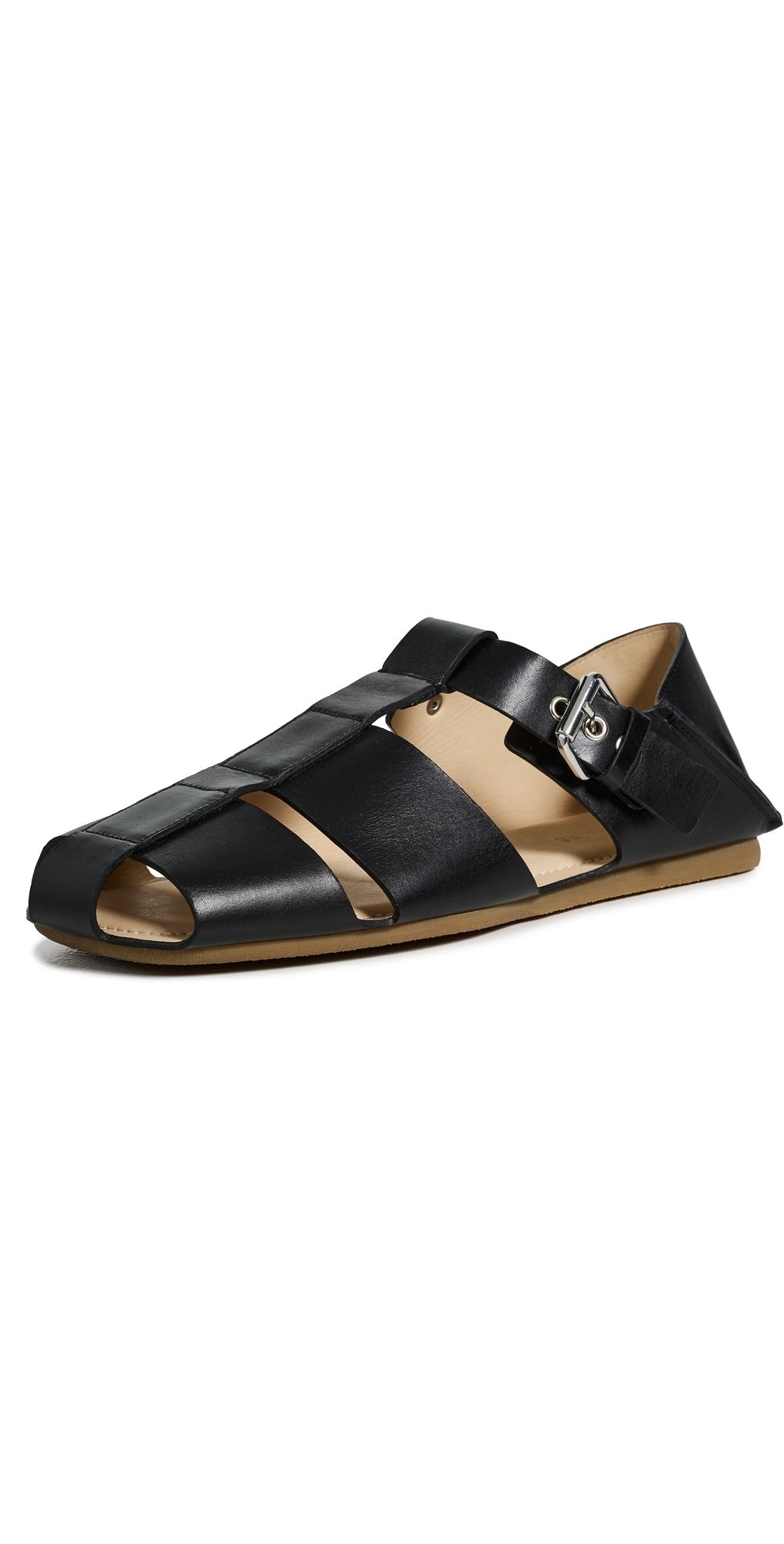 Lemaire Fisherman Slip On Sandals Black 43