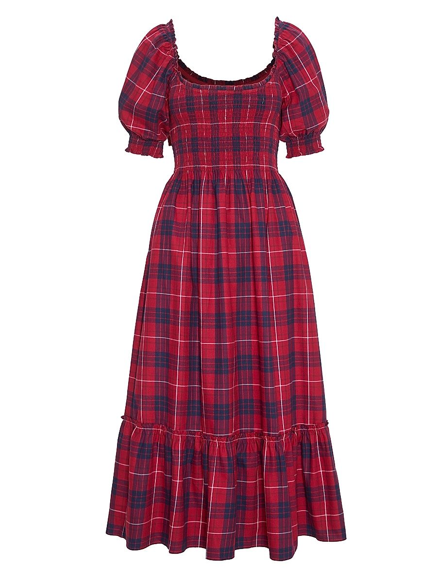Women's The Louisa Nap Dress - Cherry Tartan - Size Large