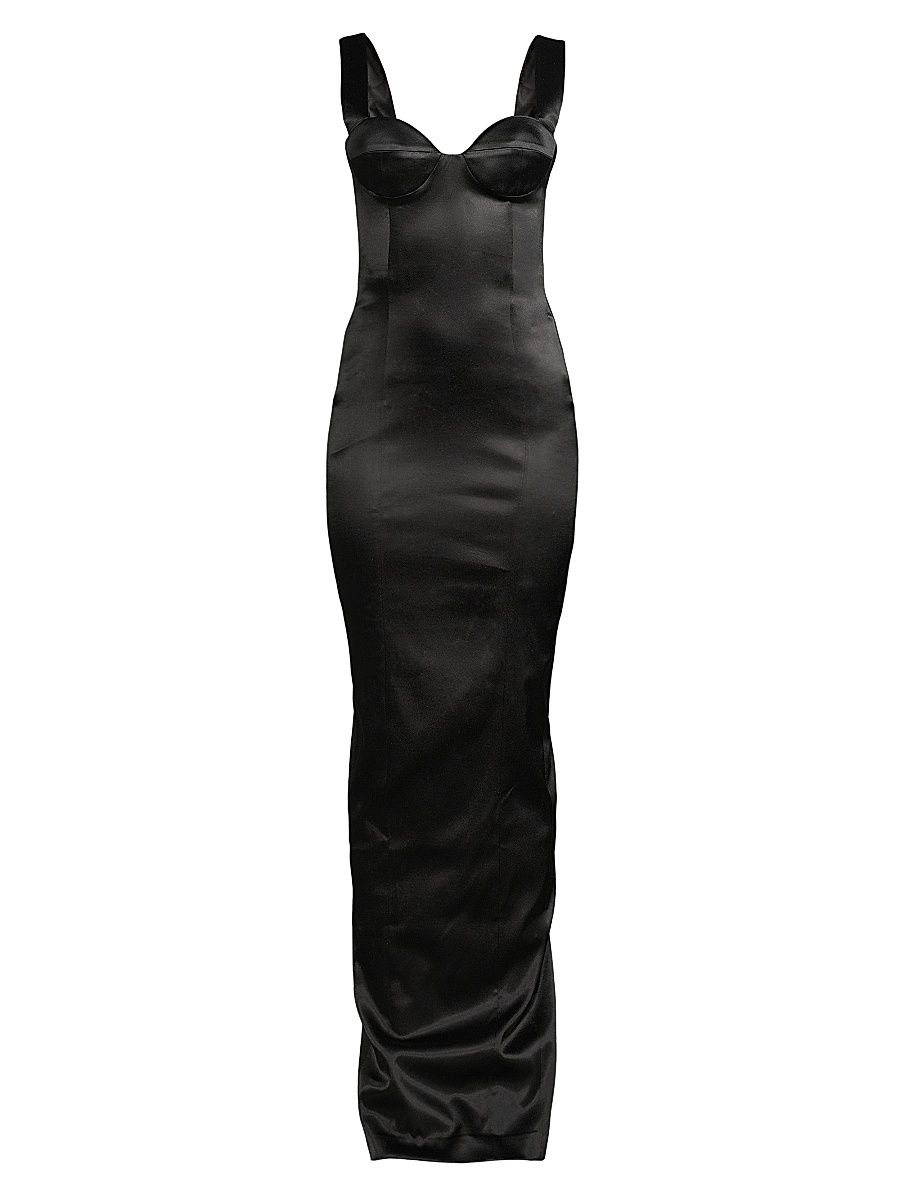 Women's Palmela Sleeveless Satin Gown - Black - Size 14
