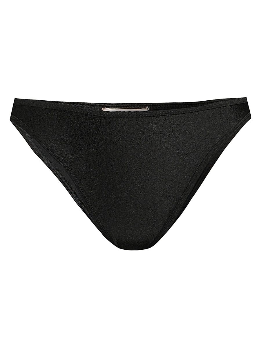 Women's Isla High-Leg Bikini Bottom - Black - Size Large