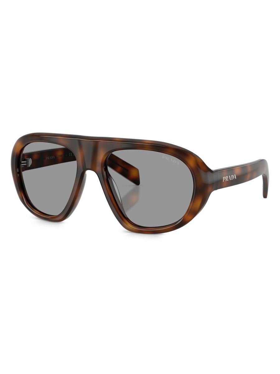 Prada Women's 56MM Aviator Sunglasses - Grey