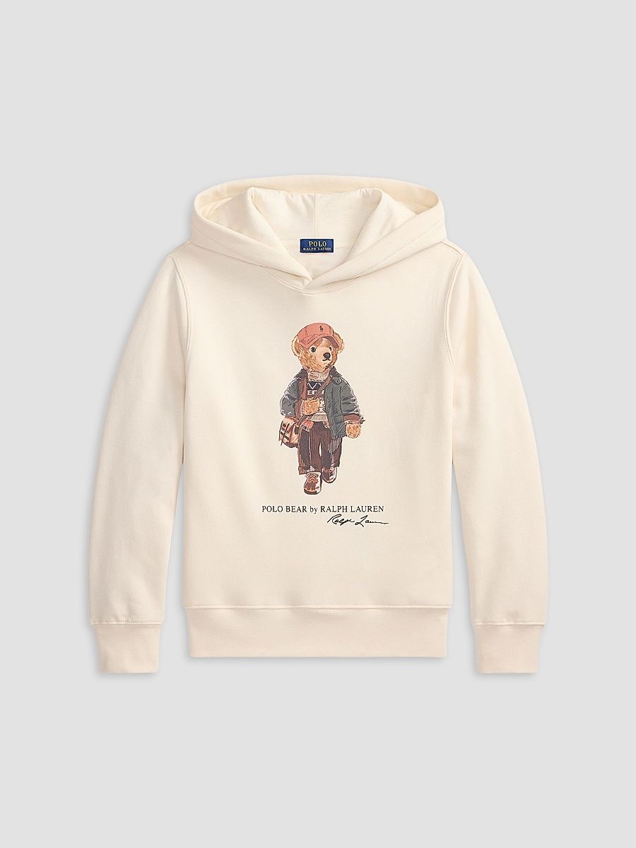 Little Boy's & Boy's Polo Bear Hoodie - Estate Cream - Size 14