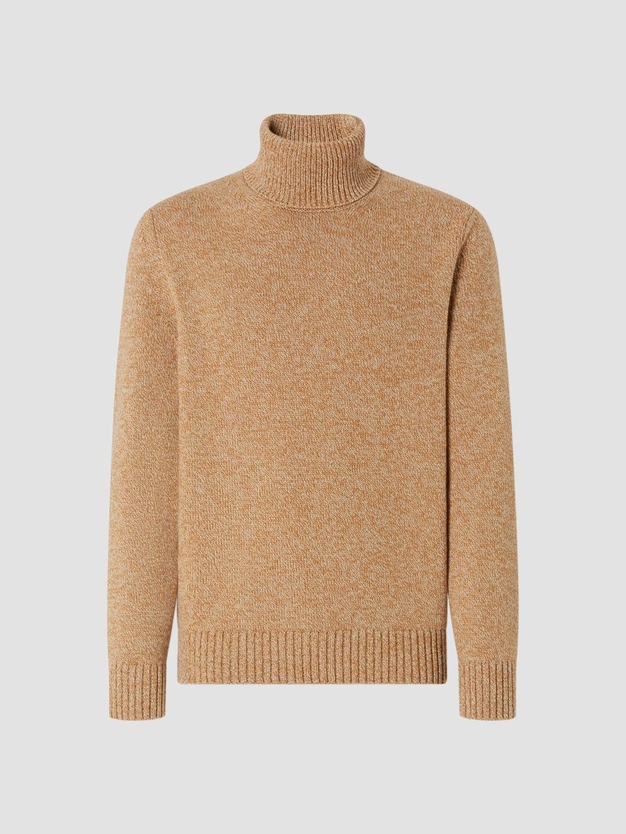ZEGNA Men's Oasi Cashmere Turtleneck Sweater - Light Beige - Size 38