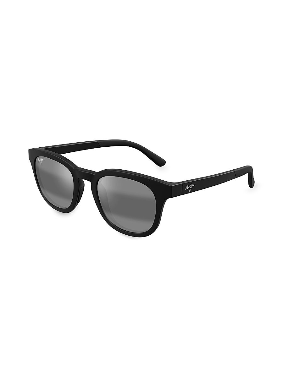 Men's 49MM Round Sunglasses - Black