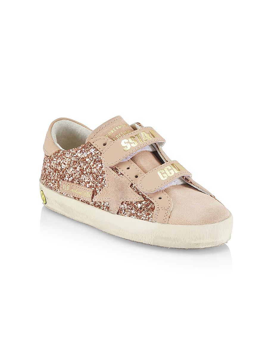 Baby Girl's, Little Girl's & Girl's Old School Glitter-Embellished Suede Sneakers - Rose Gold - Size 1.5 (Child)