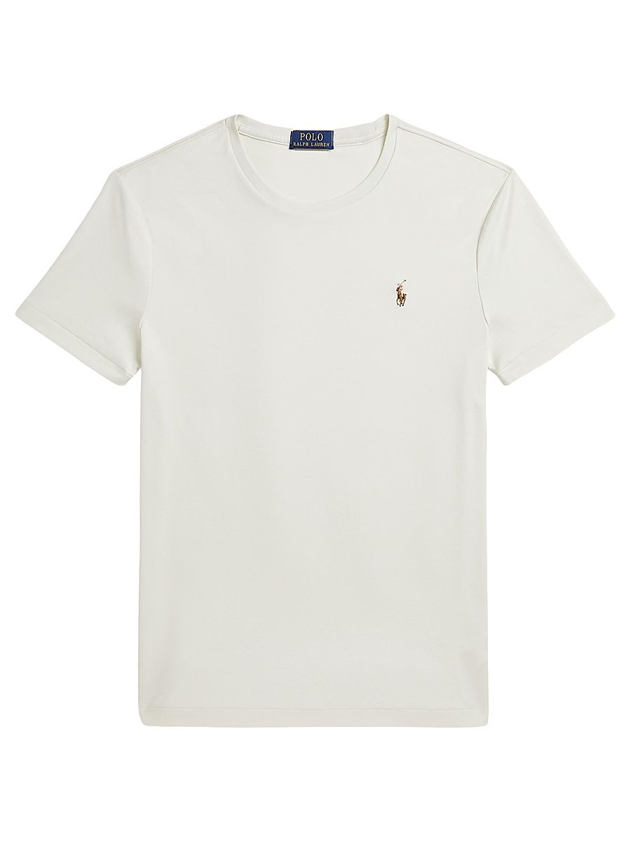 Men's Cotton Slim-Fit T-Shirt - Parchment Cream - Size Large