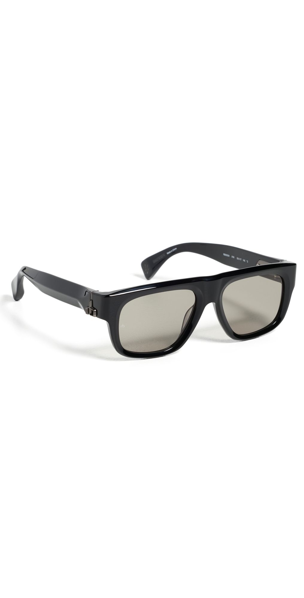 rag & bone Square Acetate Sunglasses Shiny Black One Size