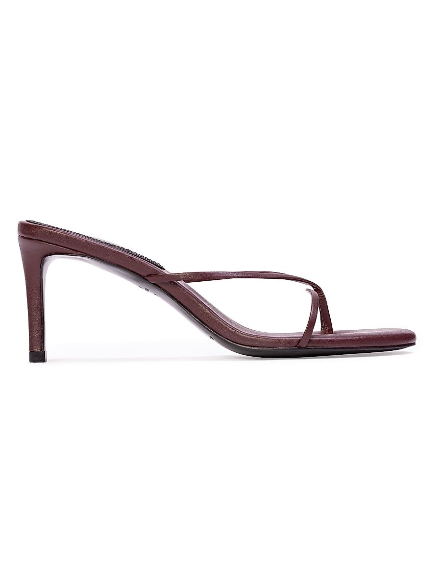 Women's Gem 65MM Slip-On Sandals - Bordeaux Leather - Size 9