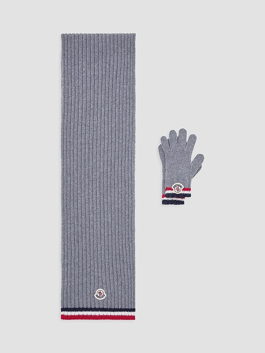 Little Boy's & Boy's Scarf and Gloves Set - Gray - Size 8