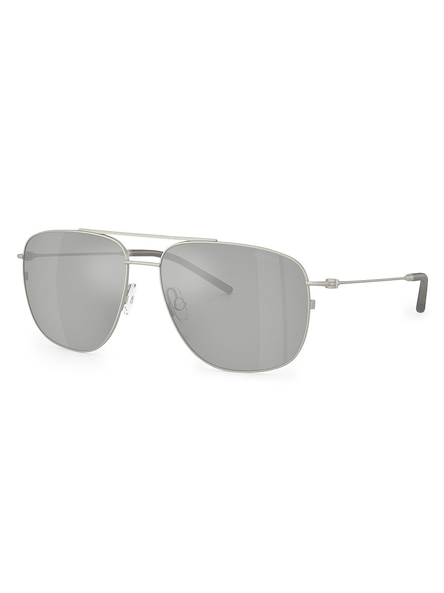 Men's Orbit 57MM Aviator Sunglasses - Silver