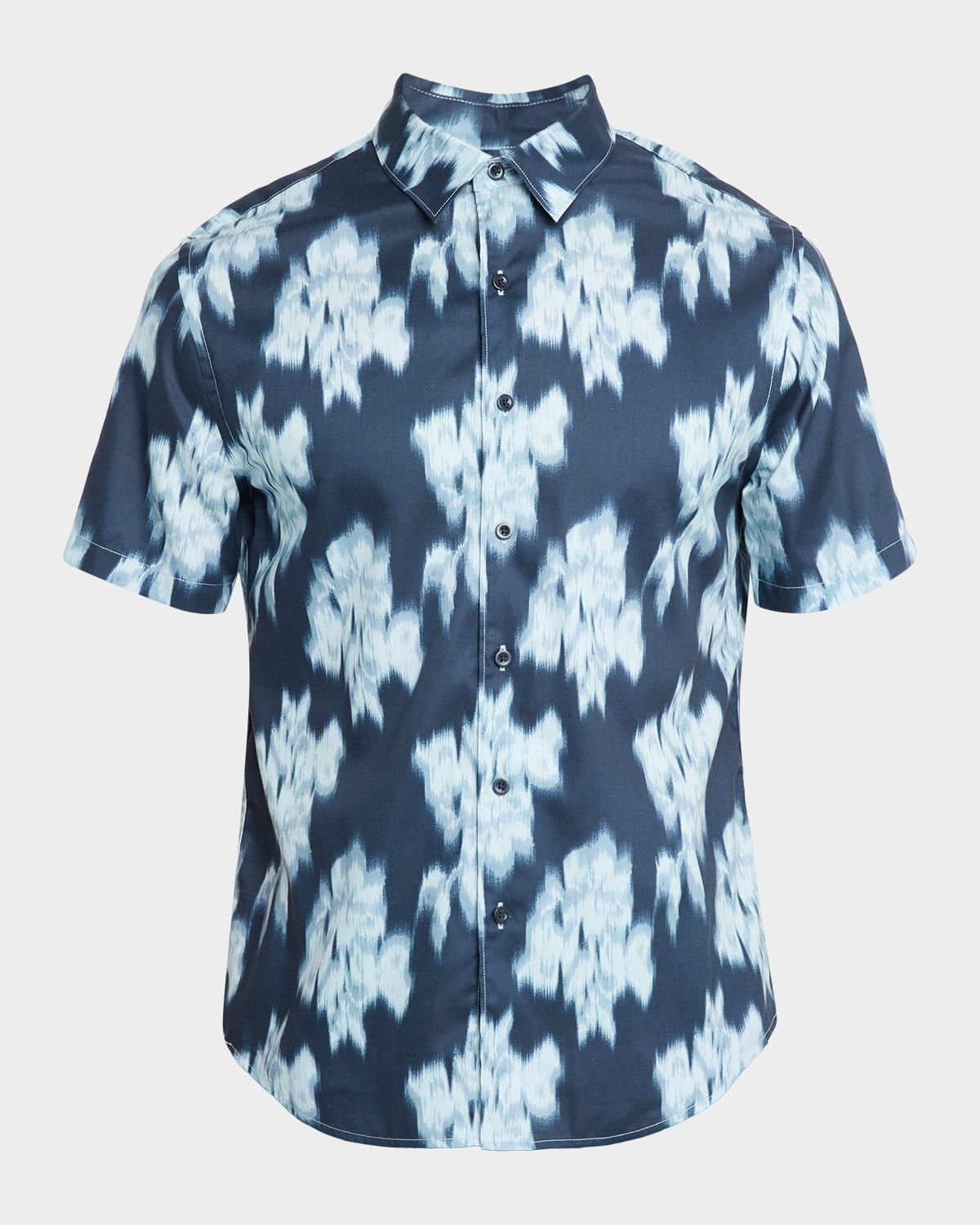 Men & apos;s Blurred Roses Short-Sleeve Shirt
