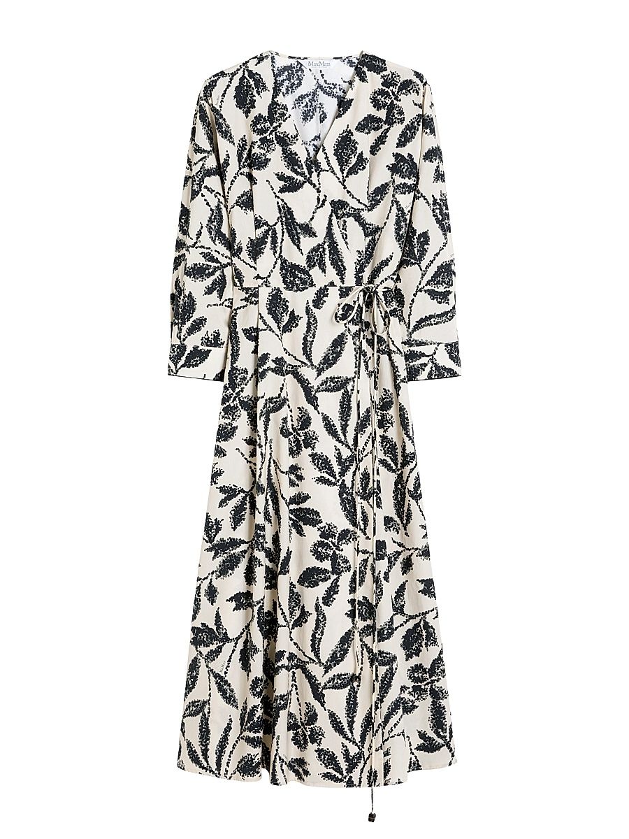 Women's Printed Poplin Dress - Beige Multi - Size 16