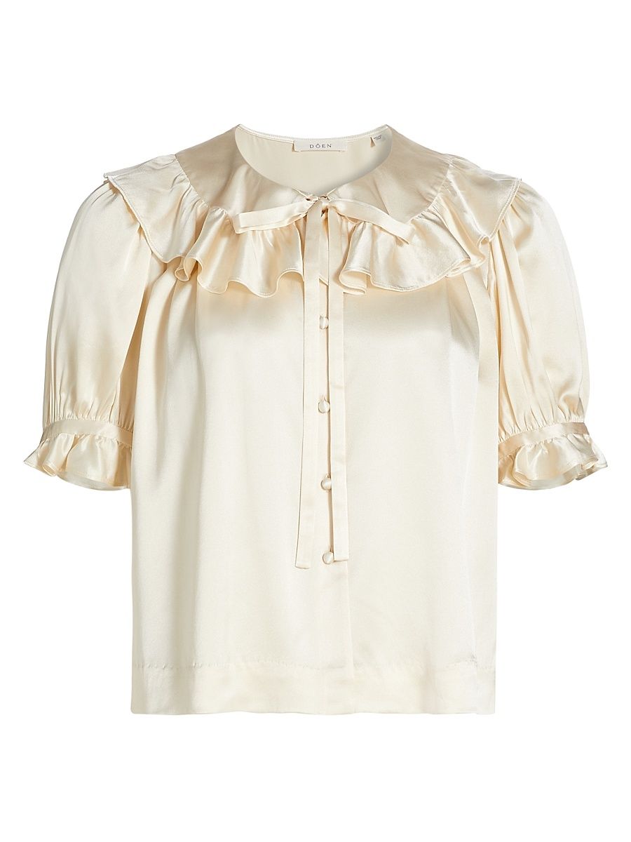 Women's Kelela Silk Top - Candle Light - Size Large
