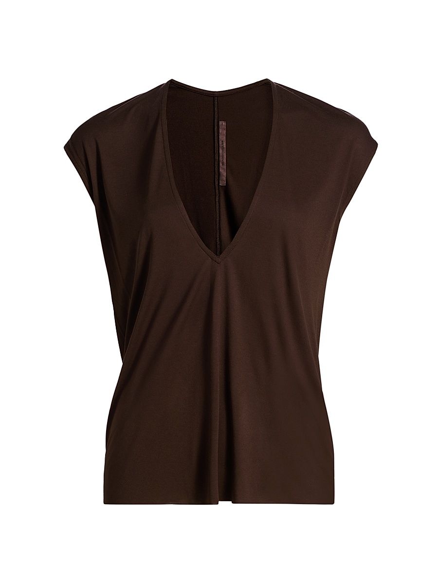 Women's Dylan Jersey Knit Cap-Sleeve Top - Raisin - Size 6