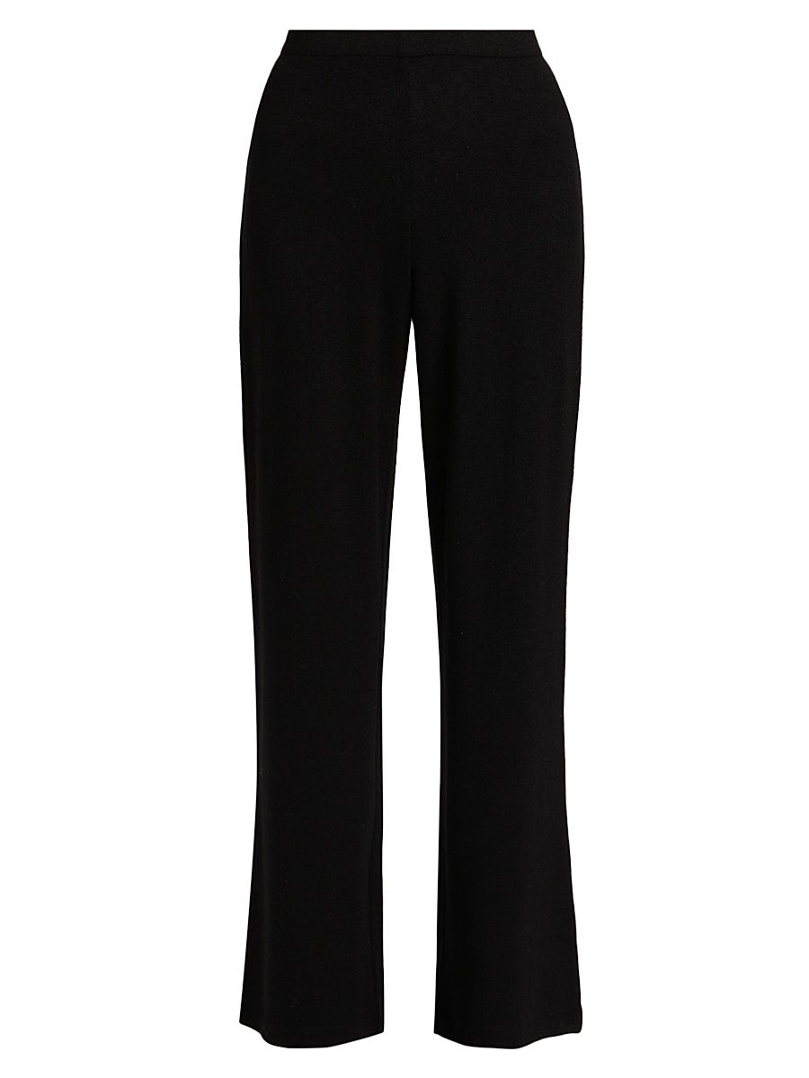 Women's Cozy Wide-Leg Pants - Black - Size XS