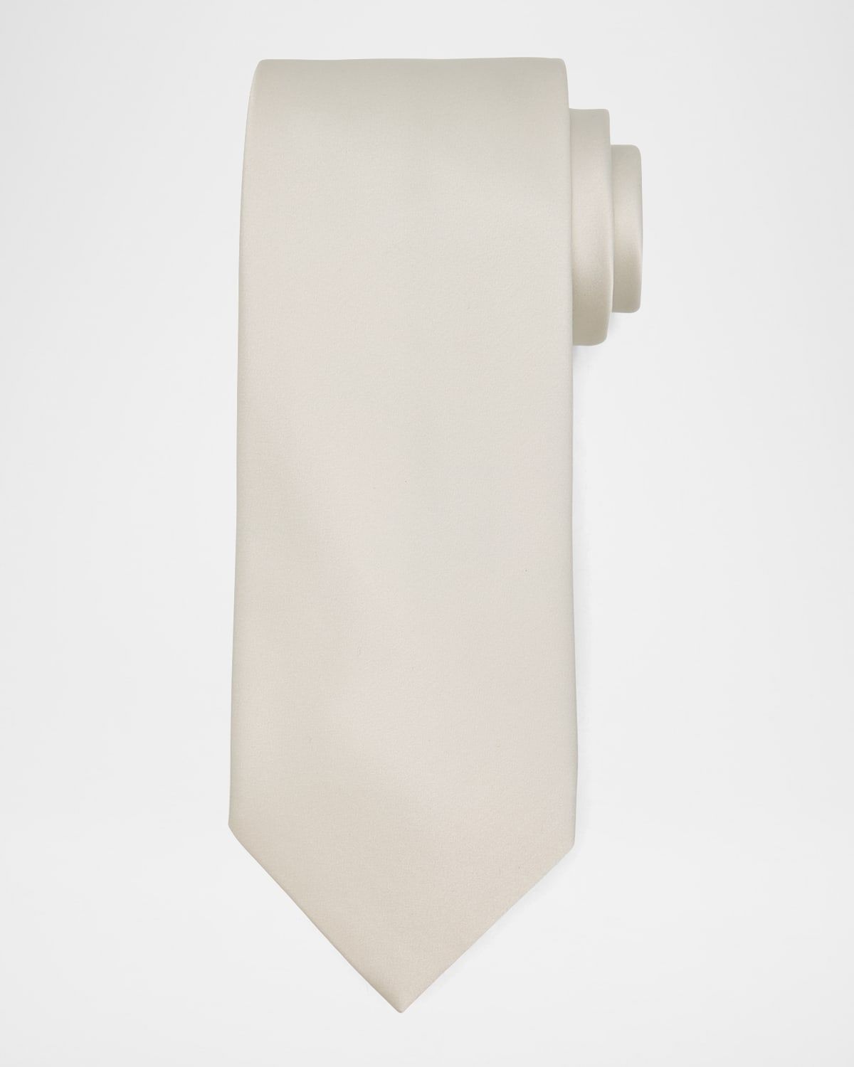 Solid Silk Satin Tie