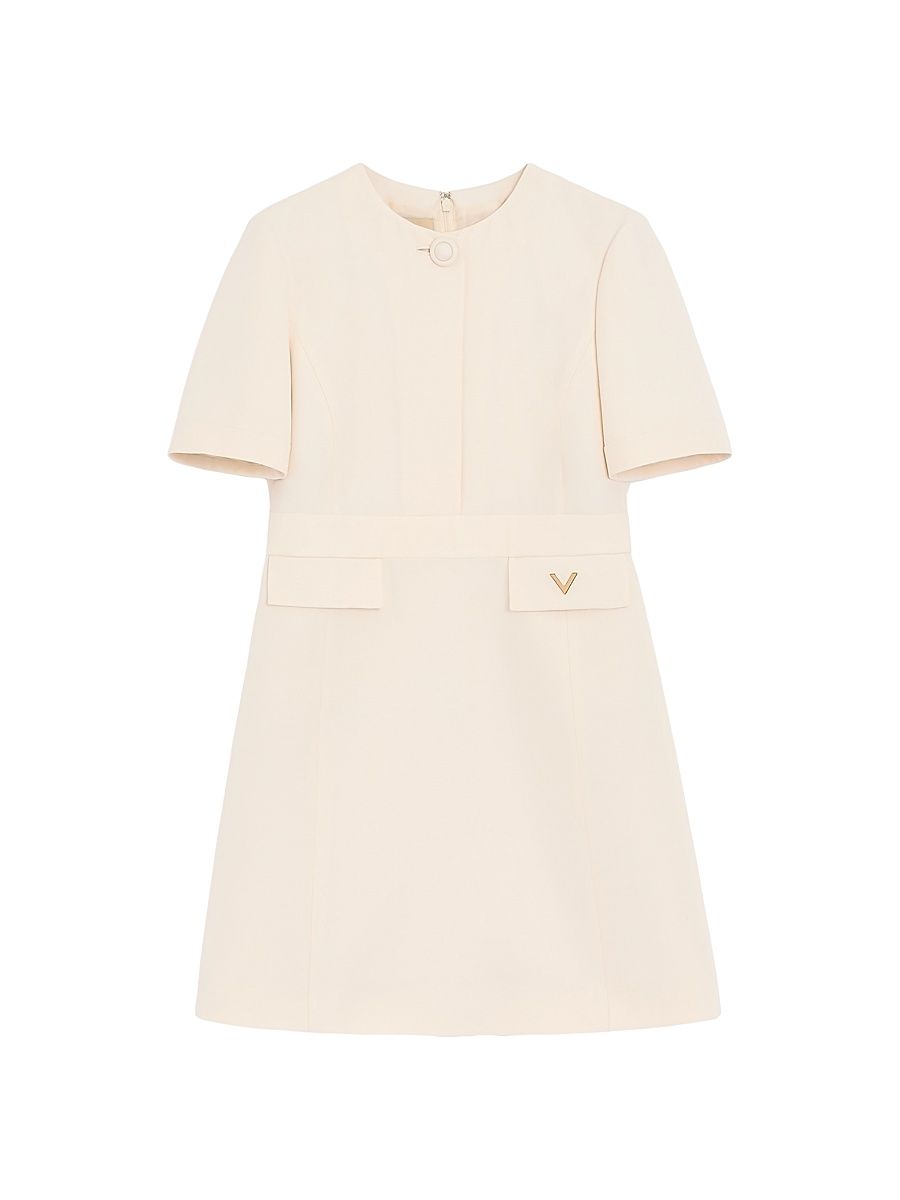 Women's Crepe Couture Short Dress - Vanilla - Size 10