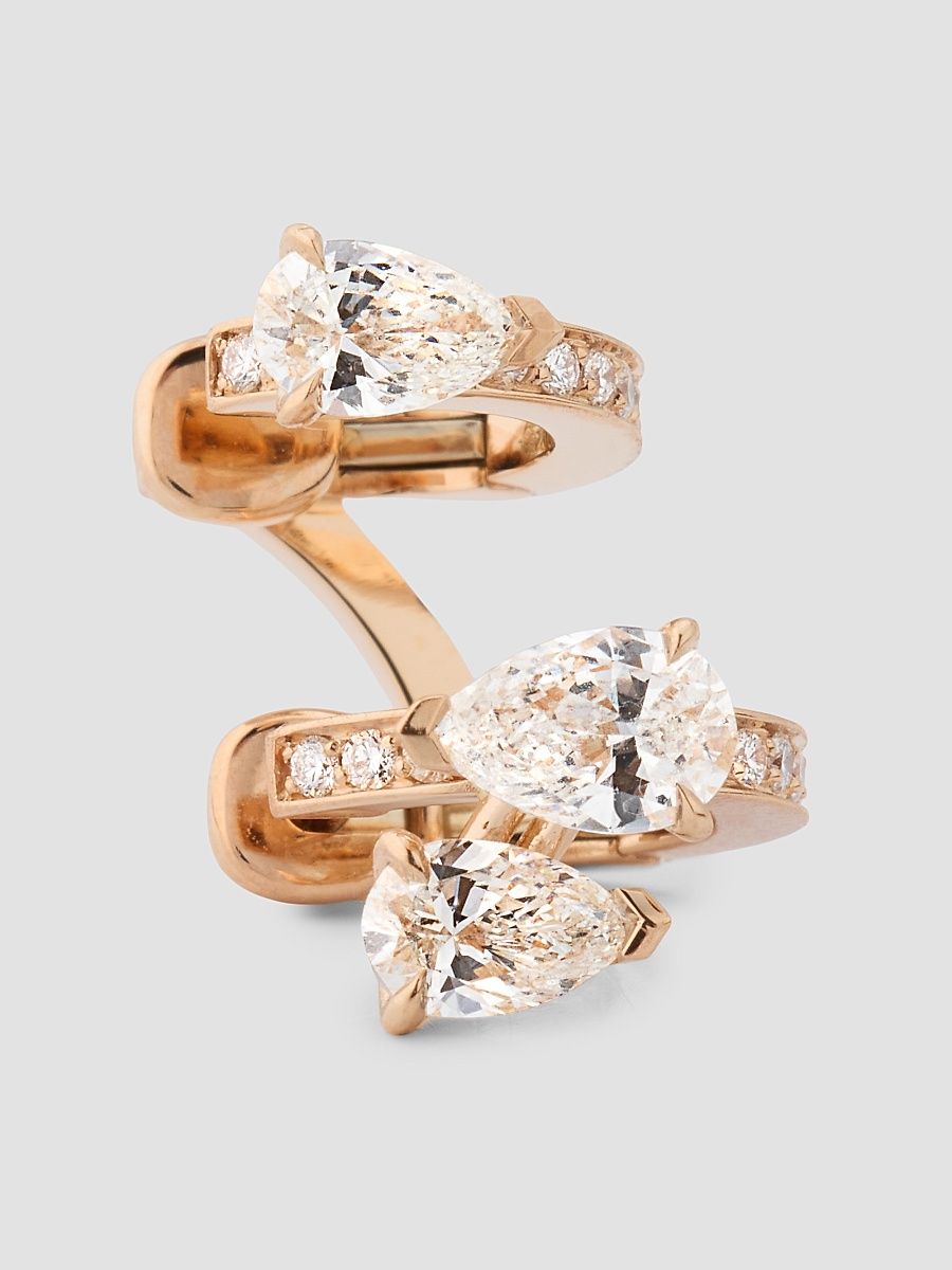 Women's Serti sur Vide 18K Rose Gold & 0.83 TCW Diamond Left Single Earring - Pink Gold