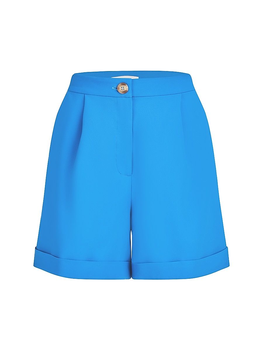 Women's Lennon Short In Fluid Crepe - Ocean - Size 14