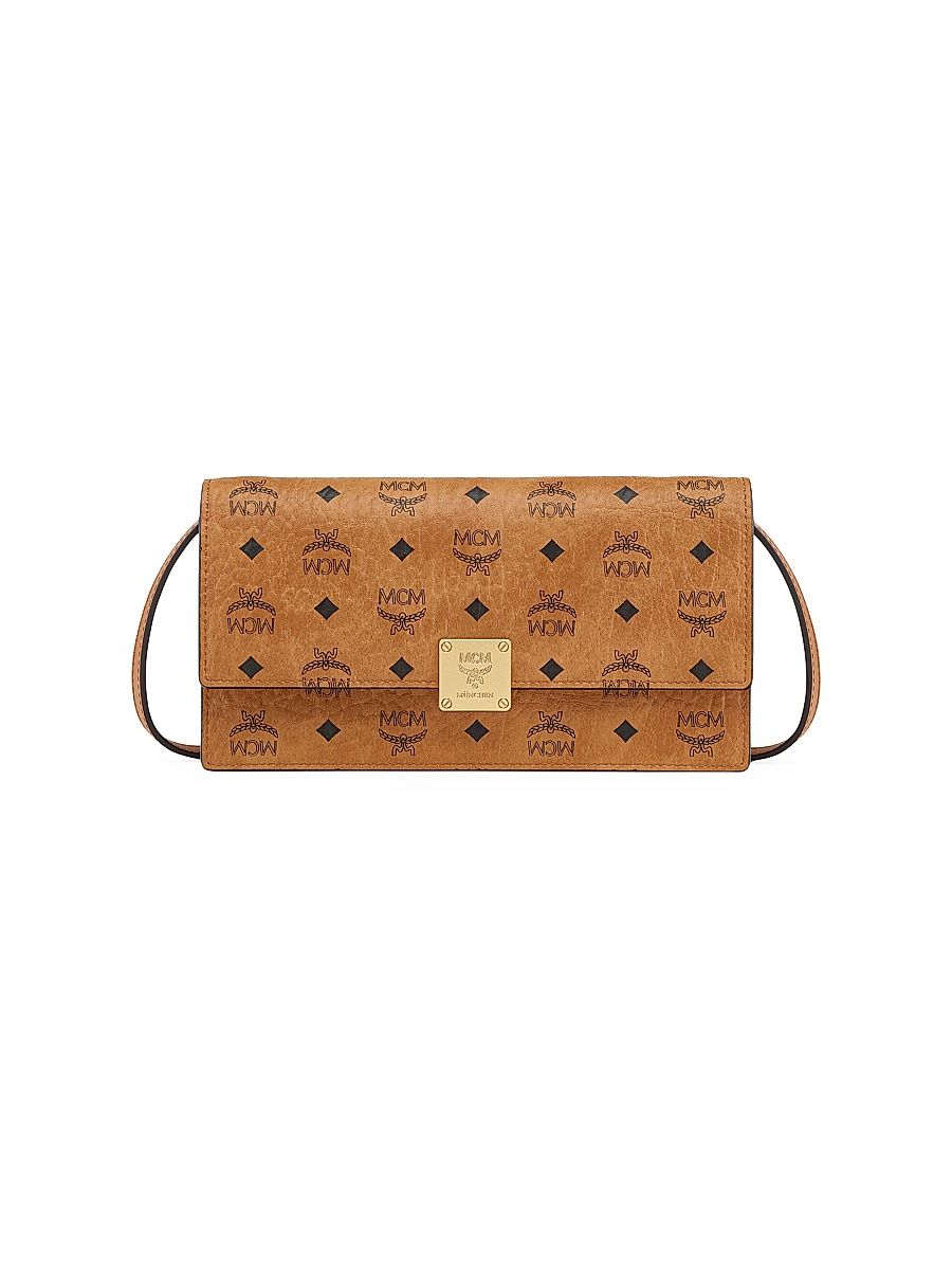 Women's Aren Visetos Large Wallet - Cognac