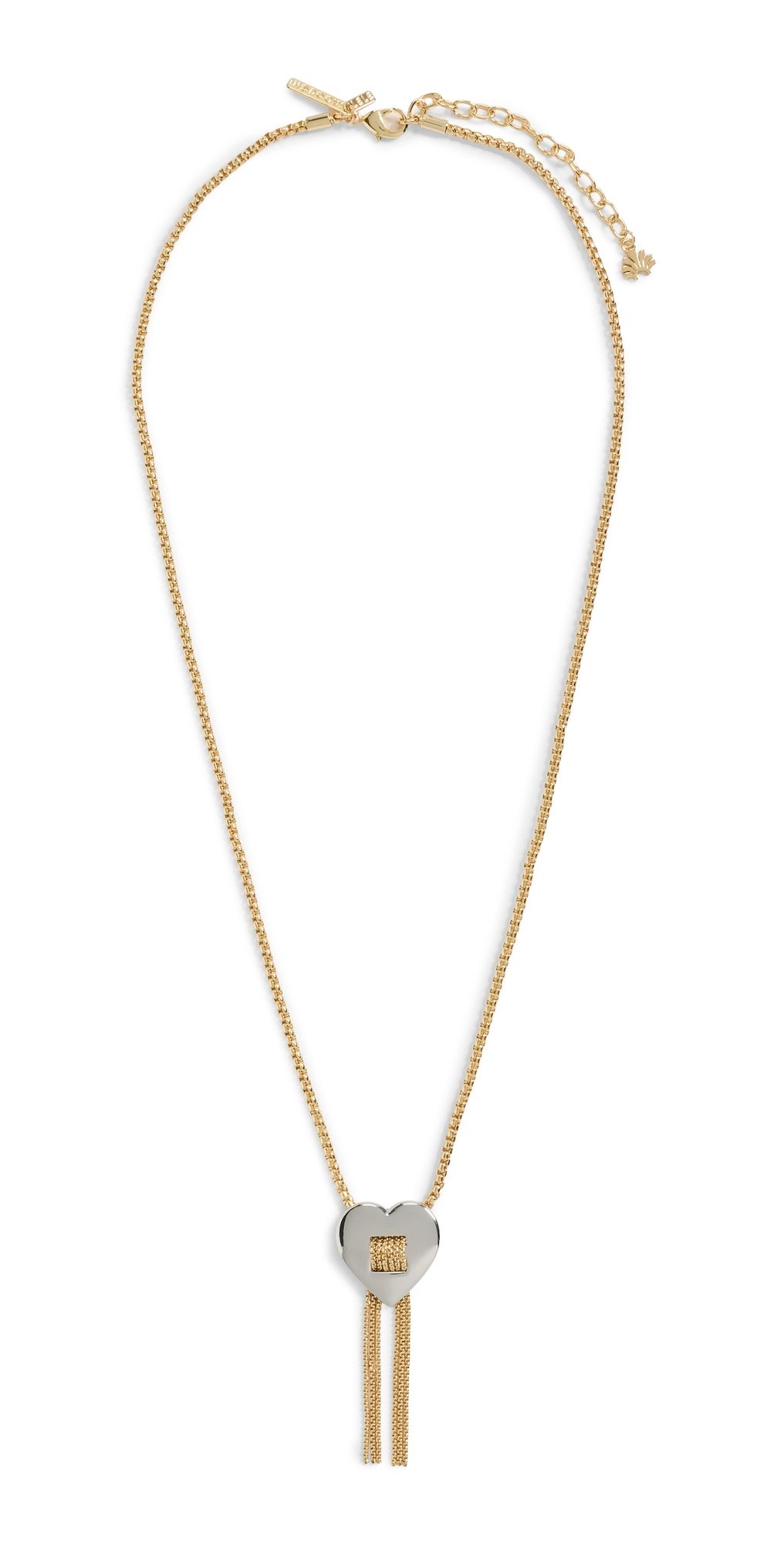 Lele Sadoughi Sweetheart Fringe Pendant Necklace Desert Metal One Size