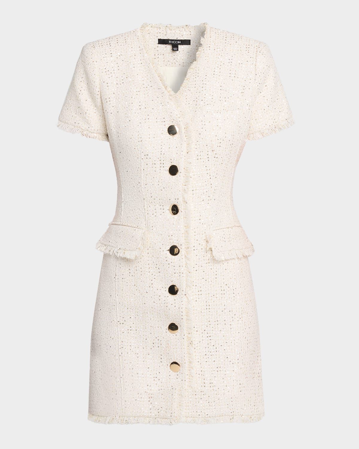 Phoebe Sequined Tweed Mini Dress