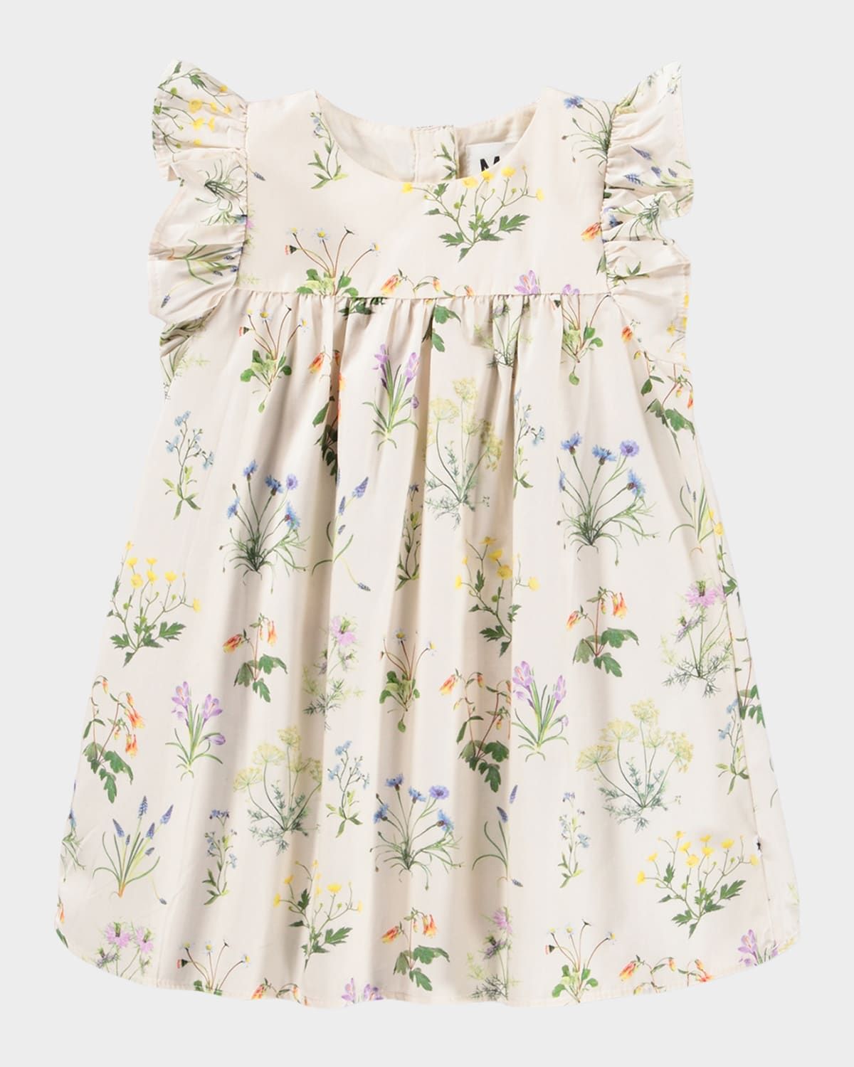 Girl & apos;s Cacao Floral-Print Organic Cotton Dress, Size 6M-2